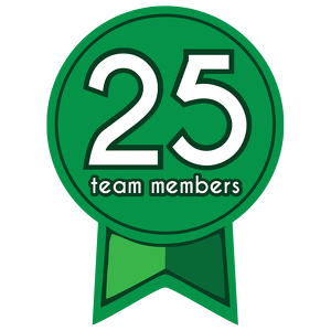 25 team member badge